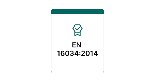 EN 16034:2014 certificate 